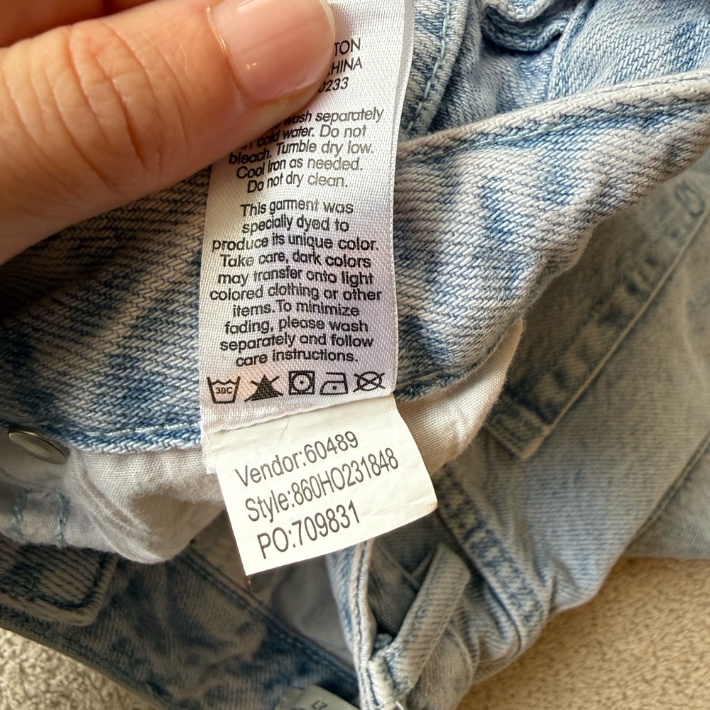 PacSun Eco Light Indigo Seamed Low Rise Baggy Jeans- Size 27 - Picture 7 of 9